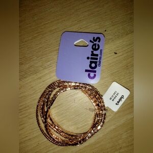 Claire's Rose Gold Tennis Bracelet Set